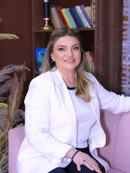 Dr. Ellada Manafova, female proctologist and general surgeon, in her office