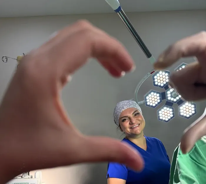 With the surgical team